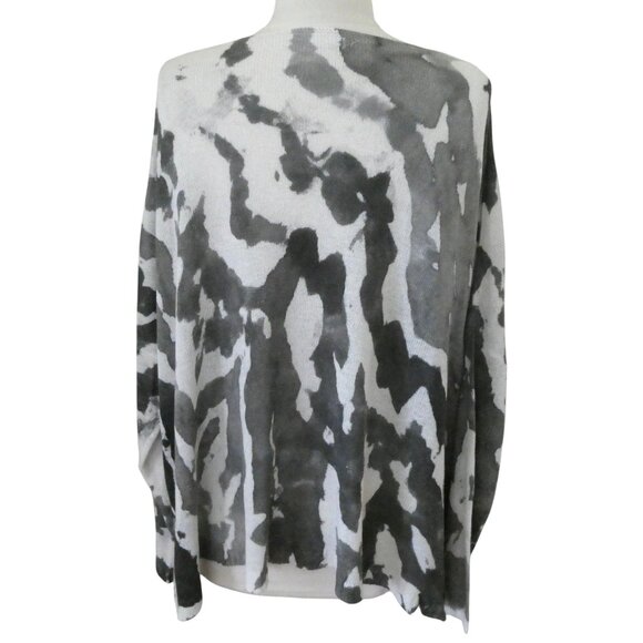 ALEMBIKA Watercolor Boxy sweater sz L 14 16 Abstract print camo tie dye - Picture 3 of 6